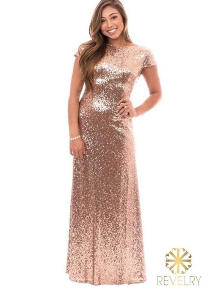 Gold sequin bridesmaids