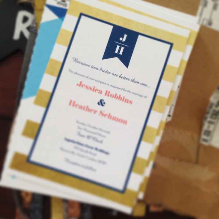 Invites are in! Do I love 'em? Not really.