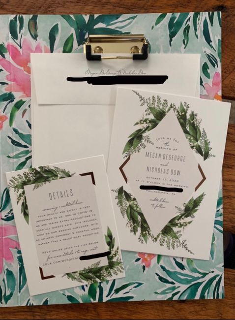 Corona Bride Micro-wedding Invitations 1