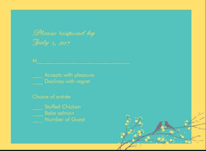 Show me your RSVP cards!