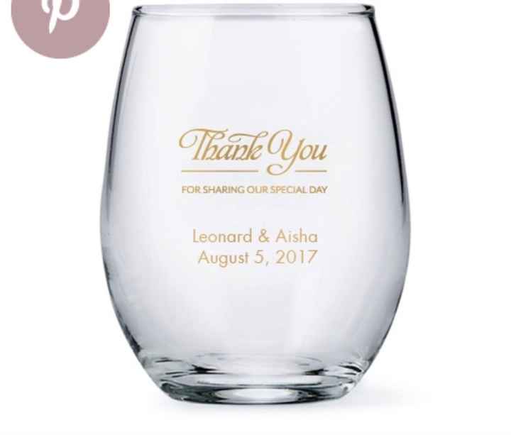 Wedding favors are in