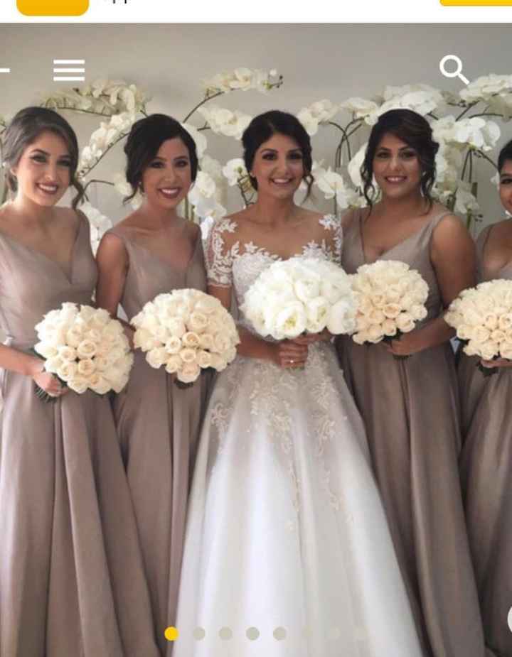 Long Bridesmaid Dresses and Groom and Groomsmen in suspenders and/or vest