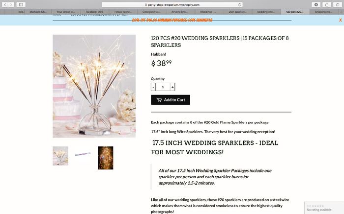 120 ct. sparklers