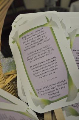 wedding programs....share your fly DIY projects!