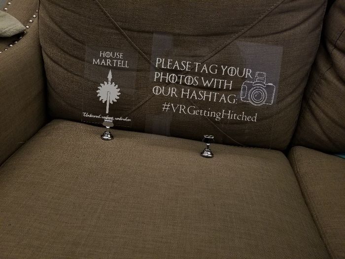 a sample table number and sign
