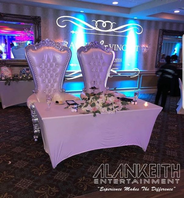 a pic of our sweetheart table stolen from our DJ's instagram