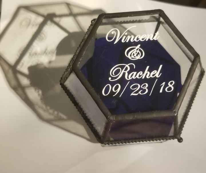 ring box with vinyl customization