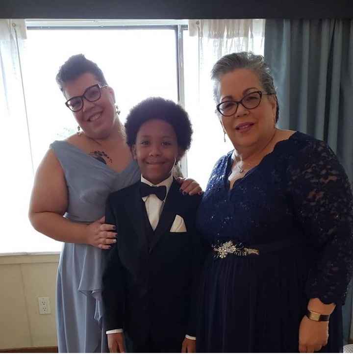 My sister, my nephew and my mom heading out for photos