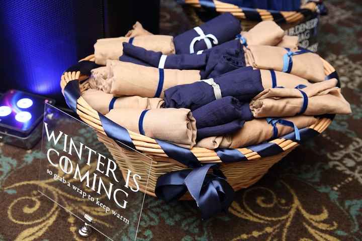 Wraps intended for the outdoor ceremony