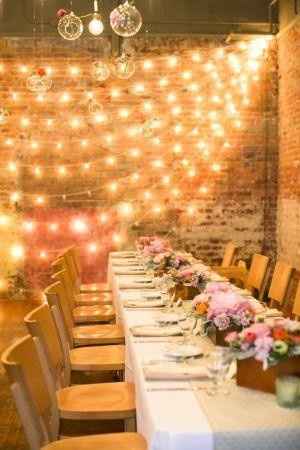Draping/Decor alternative in a large, high ceiling, industrial space.