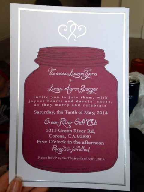 Ok I think we are finally done with the invites/rsvp. PICS