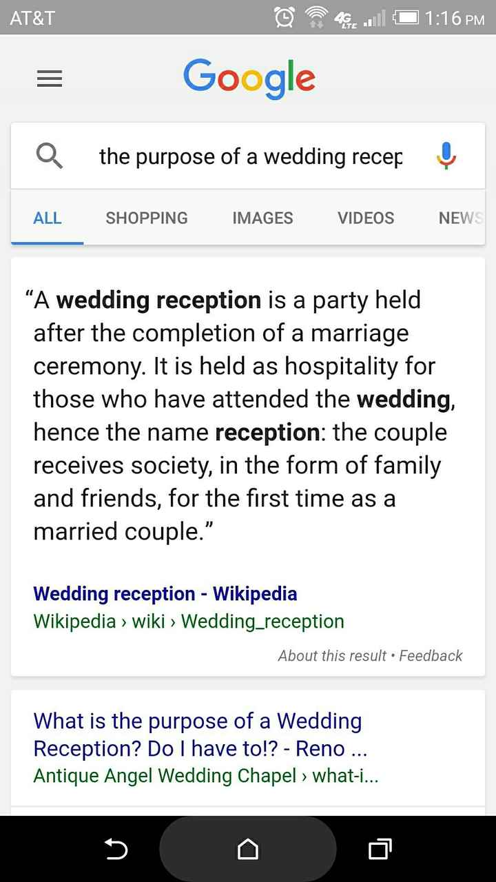 No Alcohol Reception