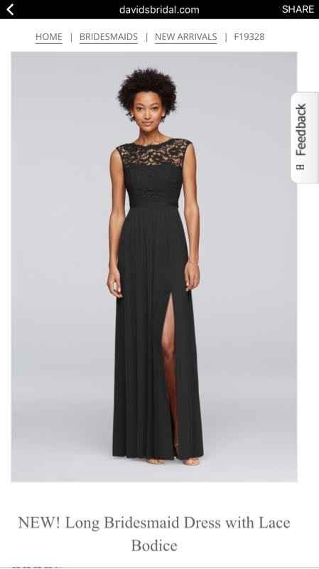 Black bridesmaids dresses