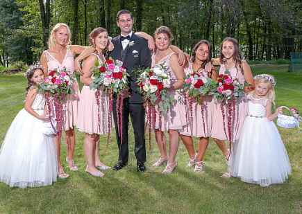 Groom and bridesmaids