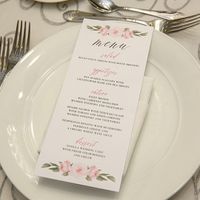 Menu and table cloth