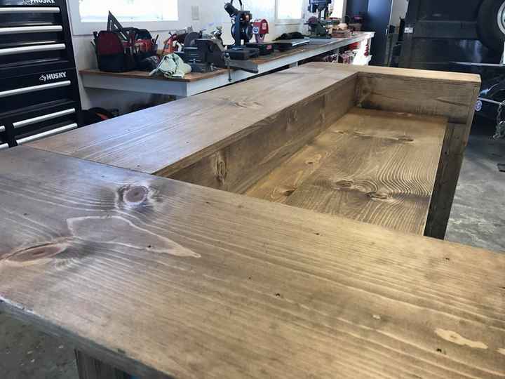 (Almost) Finished DIY rustic bar