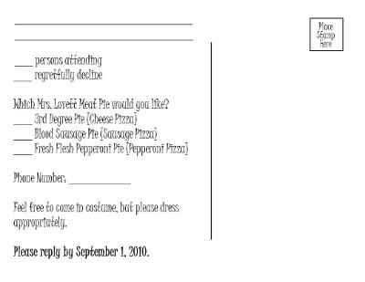 RSVP Card wording - Any suggestions are much appreciated..