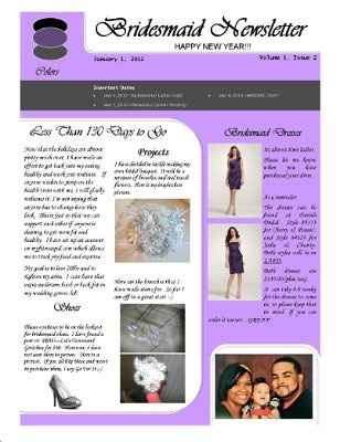 Bridesmaid Newsletter - Lets see it!!