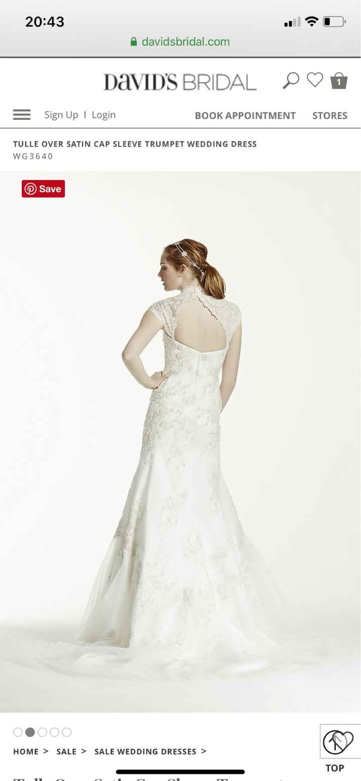 Queen Anne neckline... - 2