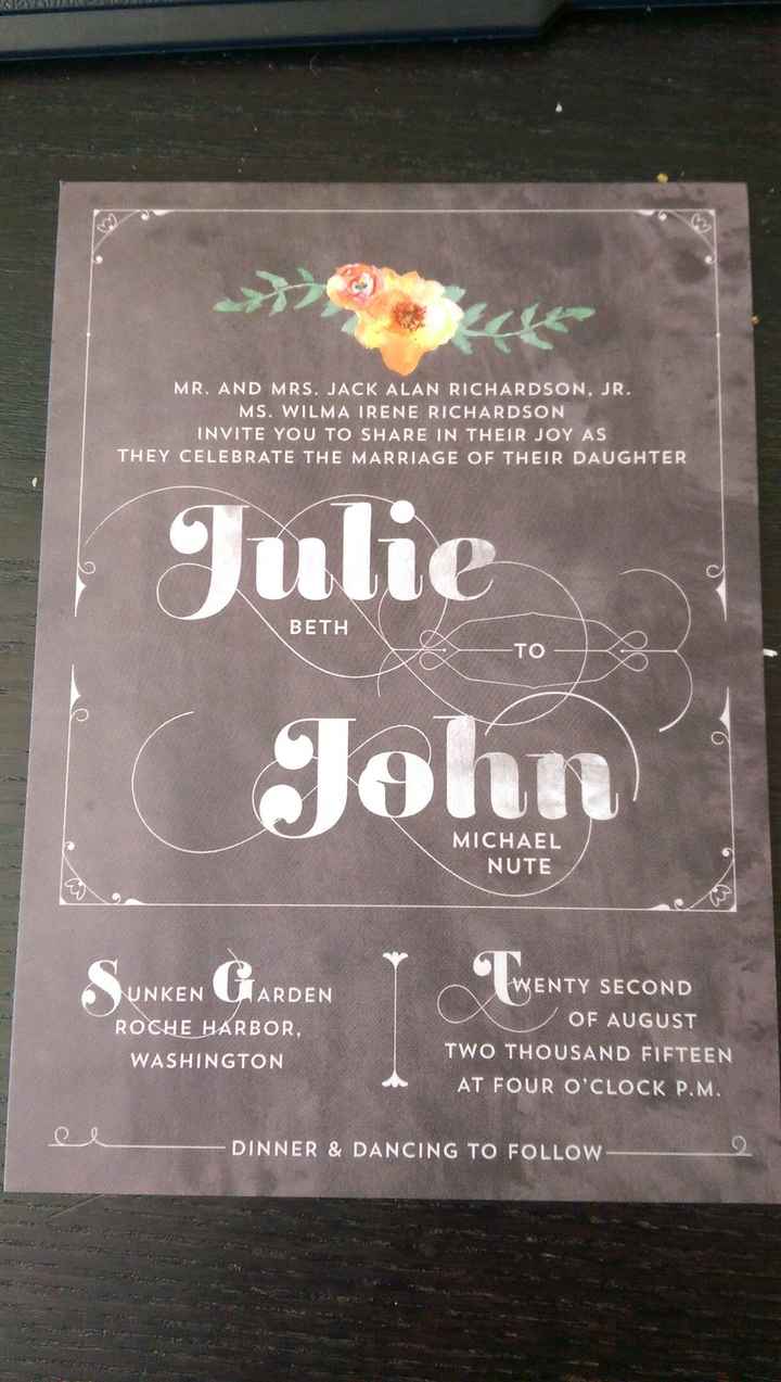 My Invitations came in!!! UPDATE in comments! (Pics)