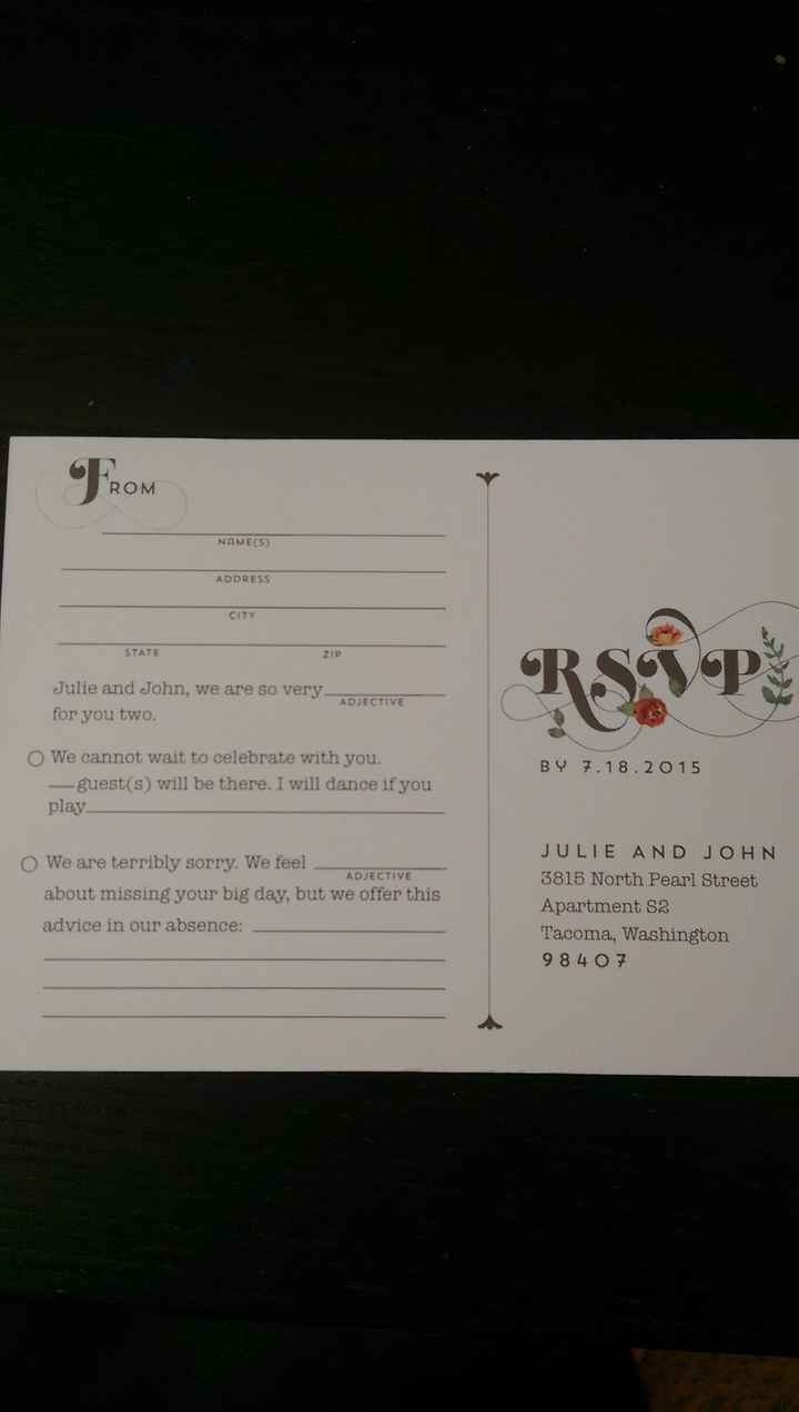 My Invitations came in!!! UPDATE in comments! (Pics)