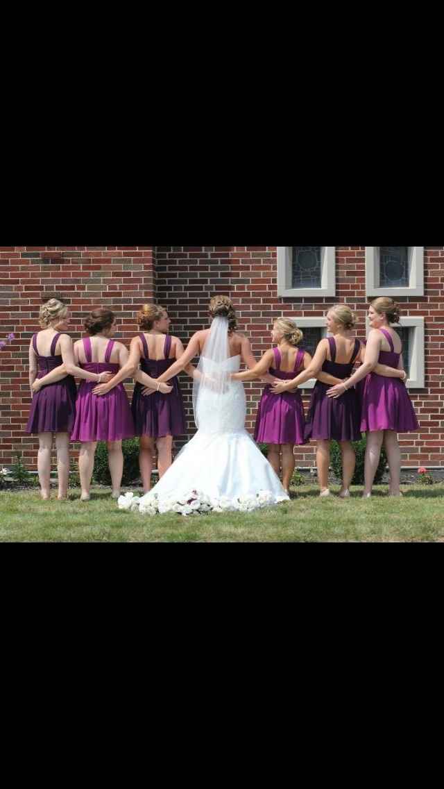 Bridesmaids - same length or different length dresses?