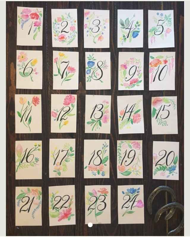 Table numbers! Show me yours!!