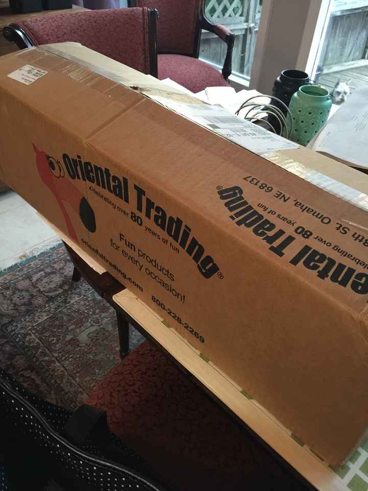 Oriental Trading box waiting for me!