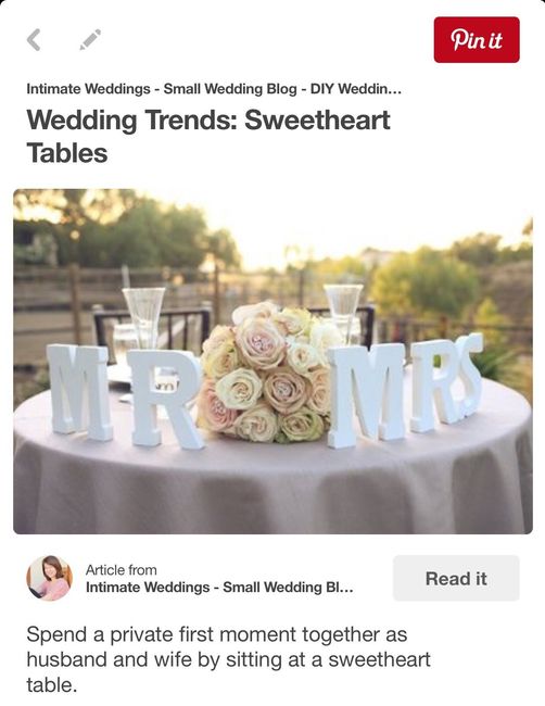 Sweetheart table