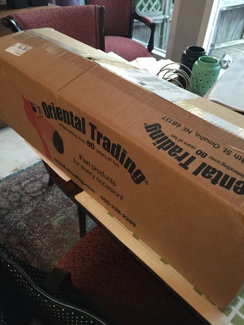 Oriental Trading box waiting for me!