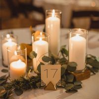 Green candle center piece