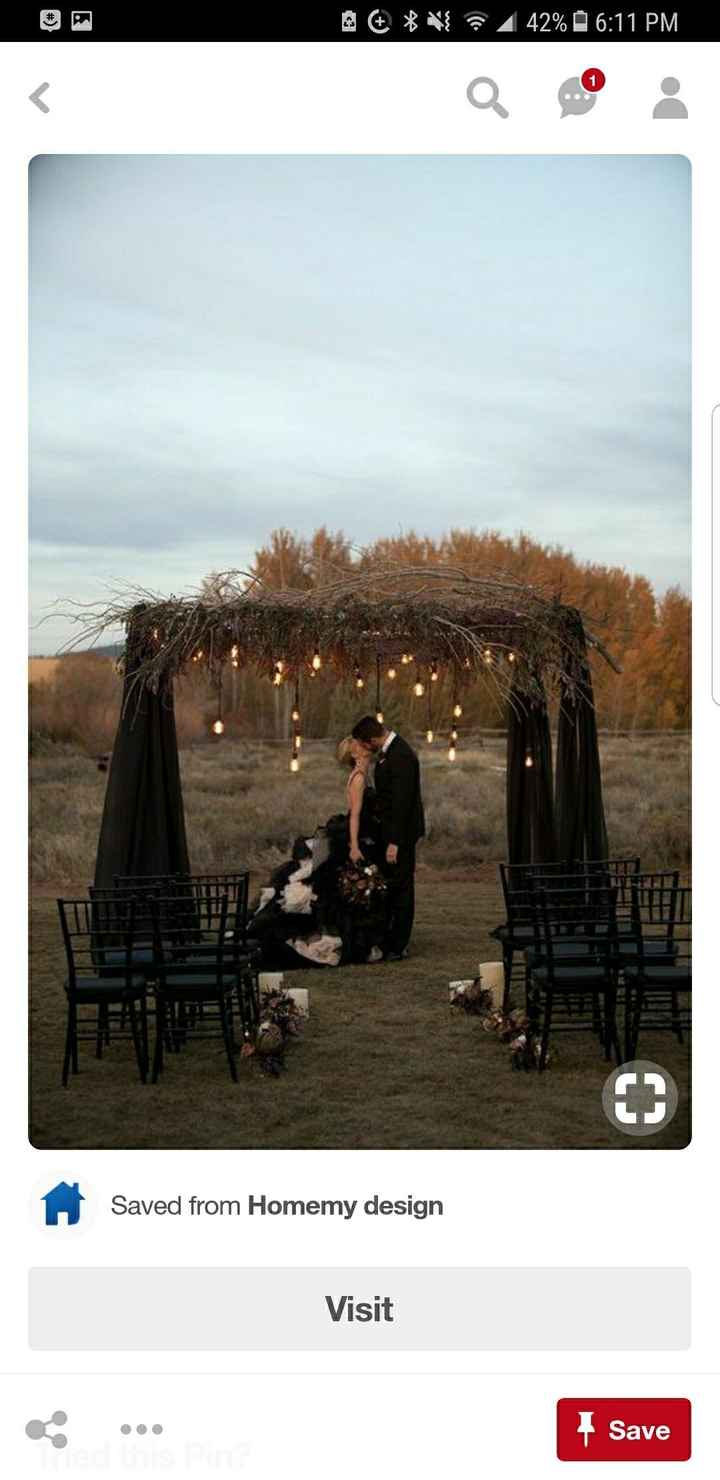 Halloween based colors for wedding ideas?!