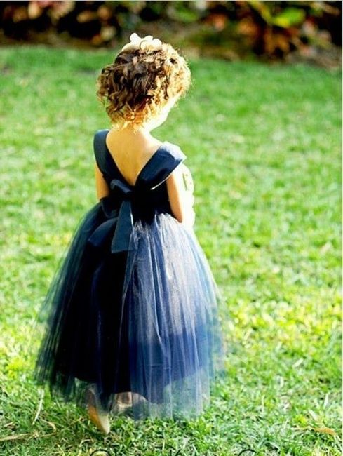 Flower girl dress- Navy Blue