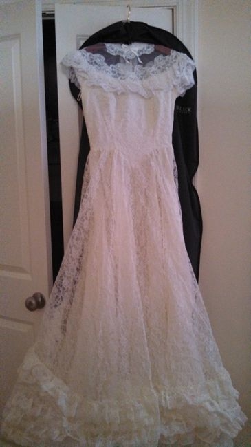 Thoughts on my mothers dress? (pics)