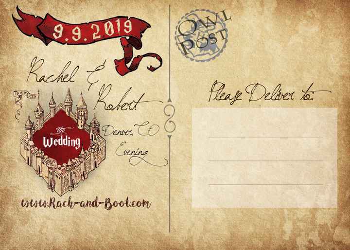 Harry Potter Save the Date is done! - 2