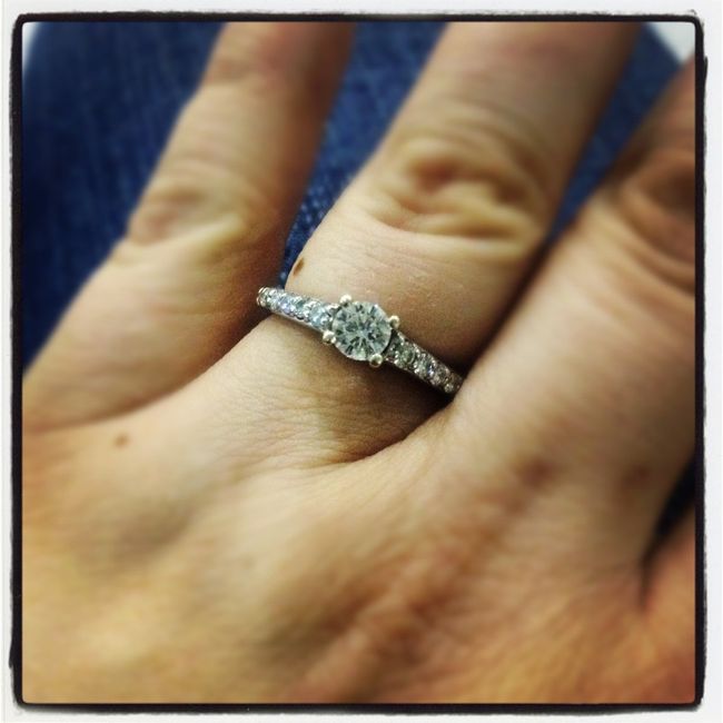 I'd love to see everyone's engagment rings.