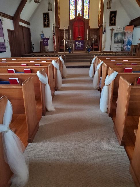 Wedding Pews w/ no "end caps" 1