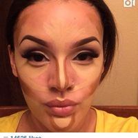 Doing my own makeup.