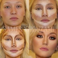 Doing my own makeup.