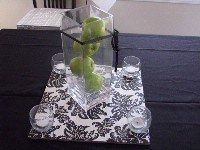 My black and white with a splash of apple green wedding!!!!