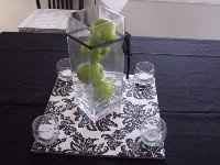 My black and white with a splash of apple green wedding!!!!