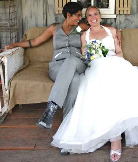 Lesbian wedding, dress or suit?