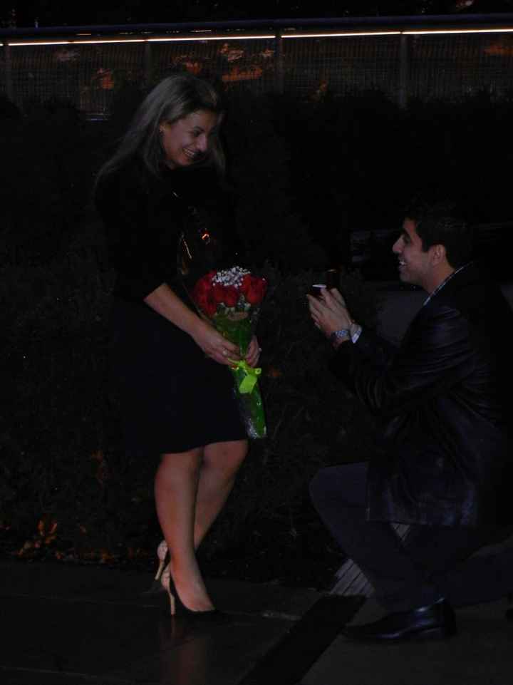 Pictures of him "popping the question"
