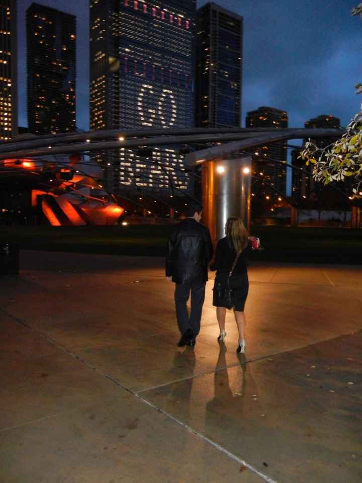 Pictures of him "popping the question"