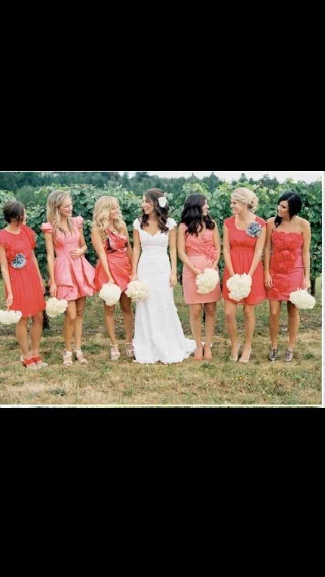Brides with Mis Matched Maids- Show Me Your Pictures & Inspirations!