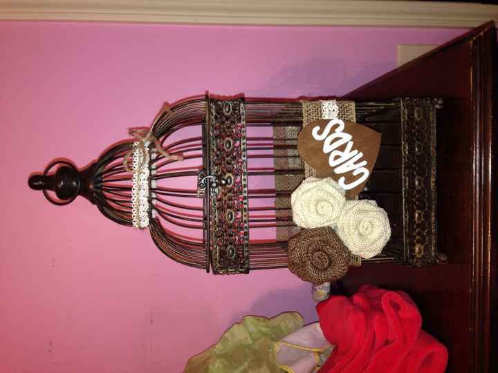 Sign for guestbook help/ birdcage card holder