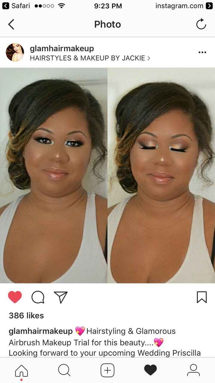 Hair and makeup trial