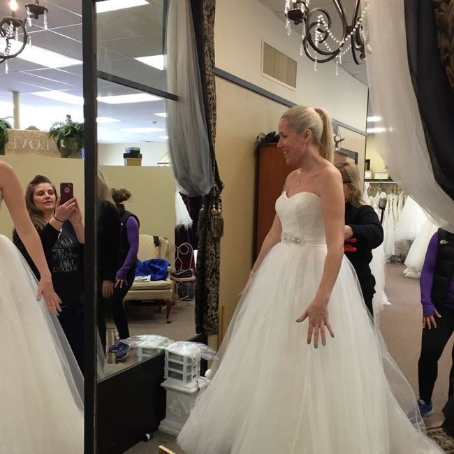 Let's show off our dresses.