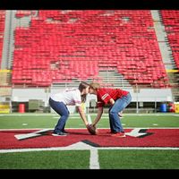 Football themed engagement photos