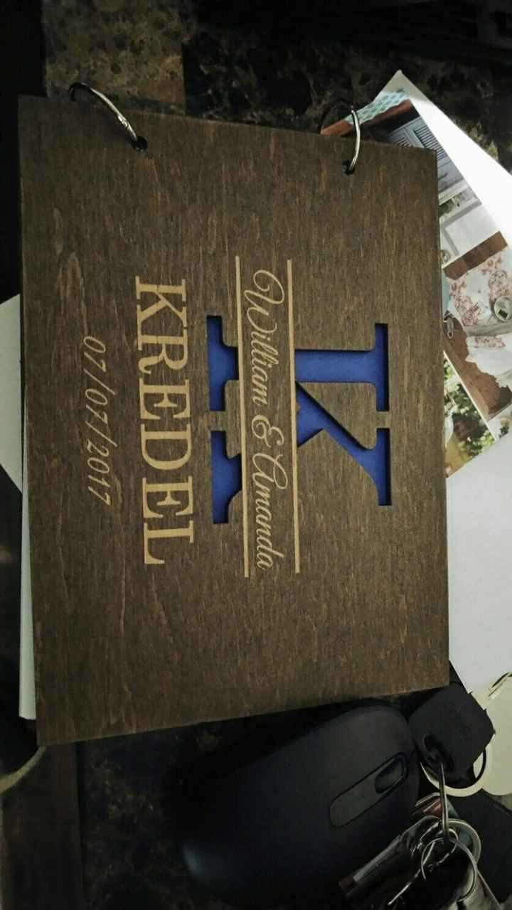 Guest book came on !